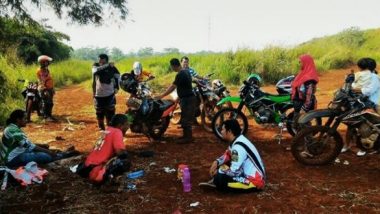 Komunitas Motor Trail Kawasaki KLX Pamulang Gelar Olahraga Bersama