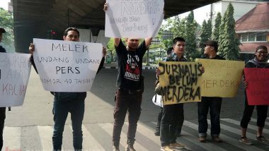 Komunitas Wartawan Bandung Gelar Aksi Solidaritas & Kutuk Arogansi Aparat kepada Jurnalis di Medan