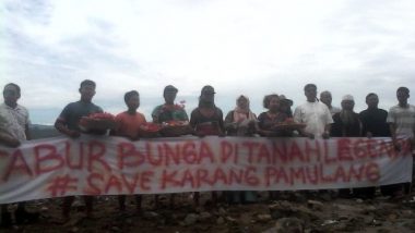 Prihatin Pembangunan Dermaga Pengumpan Regional, Komunitas Pencinta Tanah Legenda Pantai Karang Pamulang Lakukan Aksi Doa & Tabur Bunga