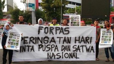 Aksi Forum Pencinta Alam Semarang (FORPAS) Peringati Hari Cinta Puspa dan Satwa Nasional