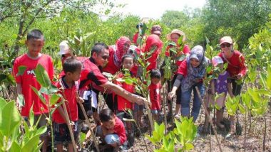 Surabaya Agya Ayla Community Tanam 1.000 Pohon Mangrove