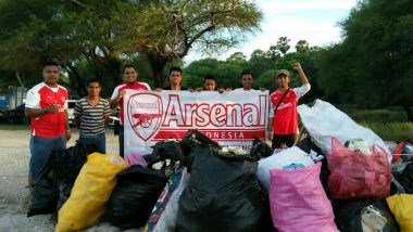 Komunitas Arsenal Indonesia Suporter Regional Kupang Suarakan Aksi Bebas Sampah