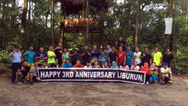 Rayakan Ulang Tahun Ketiga, Komunitas LIBURUN Lari Lintasi Hutan Wisata