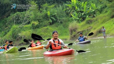 Komunitas Kano Kebumen Susuri Sungai Lukulo Dengan Berkano