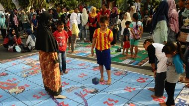 Peringati Hari Anak Nasional, Kudus Mengajar Perkenalkan Permainan Tradisional