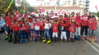 Aksi Jayapura Inline Skate (JIS) Keliling Kota Dalam Rangka Peringatan HUT RI Ke-72
