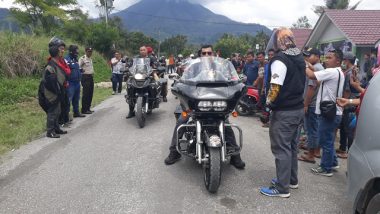 Ikatan Motor Besar Indonesia (IMBI) Sumatera Utara Bantu Korban Pengungsi Sinabung