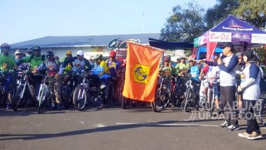 Ratusan Komunitas Sepeda Sukabumi Ramaikan Senam & Gowes Sehat Anti Narkoba