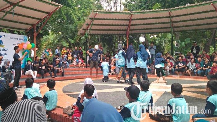 Rayakan Hari Ulang Tahun ke-3, Komunitas Berbagi Nasi Ajak 75 Anak-anak di Surabaya Main Outbond