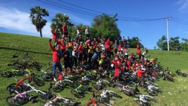 Komunitas Sepeda Lipat Makassar Kian Digemari dengan Aksi Sosial