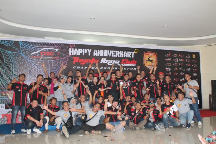 Anniversary ke-4 Toyota Agya Club (TAC) Chapter Bogor Depok di Hadiri Berbagai Chapter