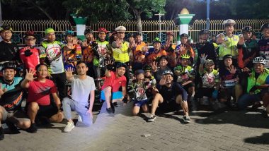 Acara Komunitas Sepeda Lipat Diisi Sosialisasi Tertib Lalin Oleh Satlantas Polres Sidrap