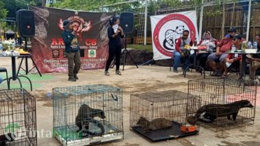 Komunitas Reptil Peringati Hari Primata di Waterpark Cipeundeuy Subang