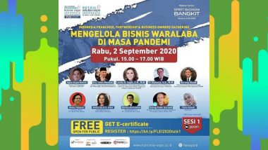 Sesi Diskusi Online dengan Perhimpunan Waralaba & Lisensi Indonesia (WALI) bersama Kamar Dagang Indonesia (KADIN)