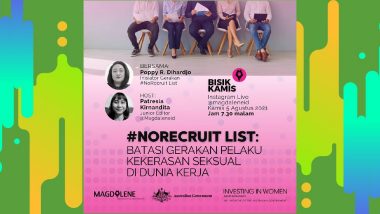 Diskusi Online #Norecruit List: Batasi Gerakan Pelaku Kekerasan Seksual di Dunia Kerja
