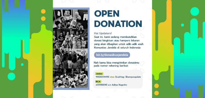 Komunitas Jendela Jogja : OPEN DONATION!