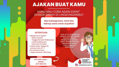 Komunitas Sahabat Donor Darah : Yuk kolaborasi dengan Komunitas Sahabat Donor Darah dalam kegiatan Aksi Nyata Donor Darah