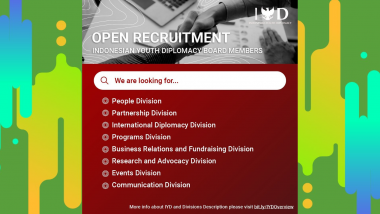 Indonesian Youth Diplomacy : INDONESIAN YOUTH DIPLOMACY OPEN RECRUITMENT