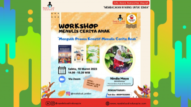 Komunitas Read Aloud Indonesia : Workshop Menulis Cerita Anak “Mengulik Proses Kreatif Menulis Cerita Anak”