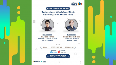 Komunitas Sahabat UMKM : Cari Tahu Strategi Jitu Optimalisasi WhatsApp Bisnis biar Penjualan Makin Laris Manis