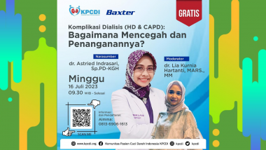 Komunitas Pasien Cuci Darah Indonesia :  Webinar tentang “Bagaimana Komplikasi pada Pasien HD dan CAPD Serta Penanganannya?”