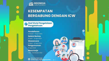 Indonesia Corruption Watch (ICW) : Kesempatan bergabung dengan ICW